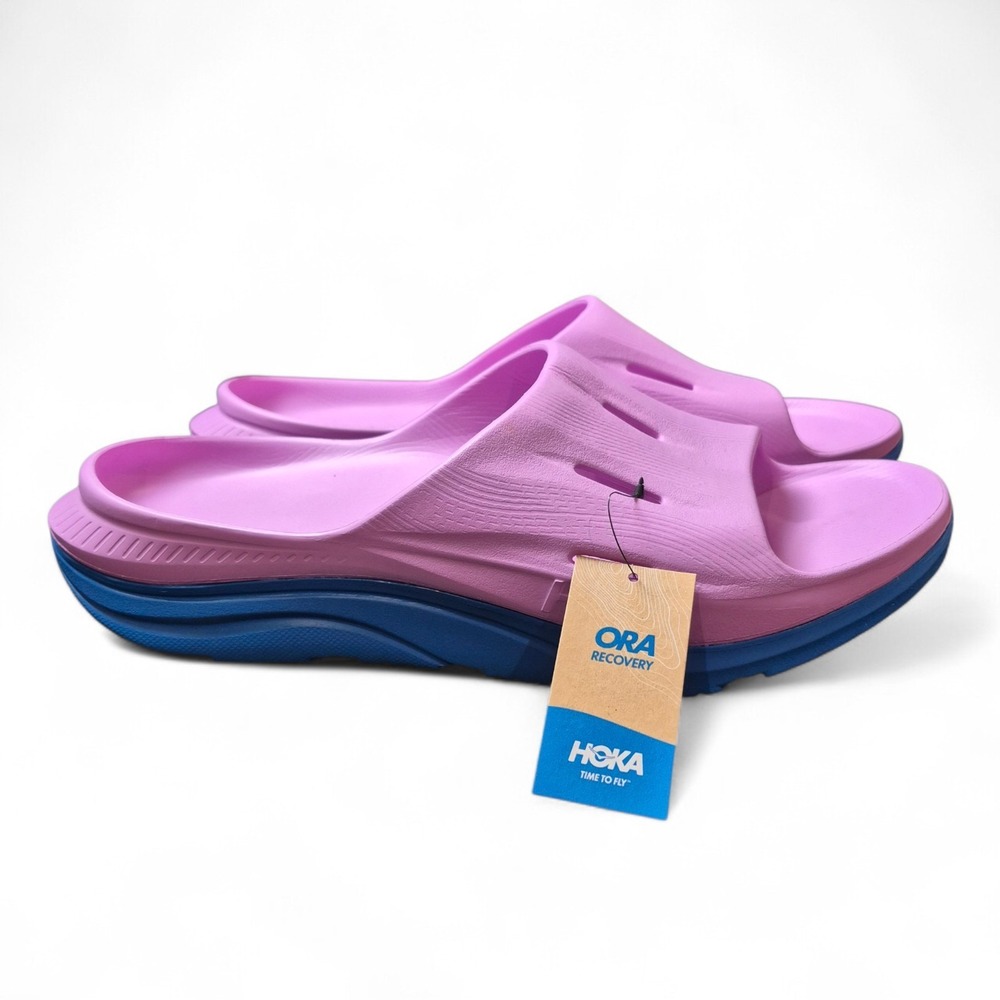 HOKA One One Mens US 14 Ora Recovery Slide 3 Cyclamen Coastal Sky NWT‎